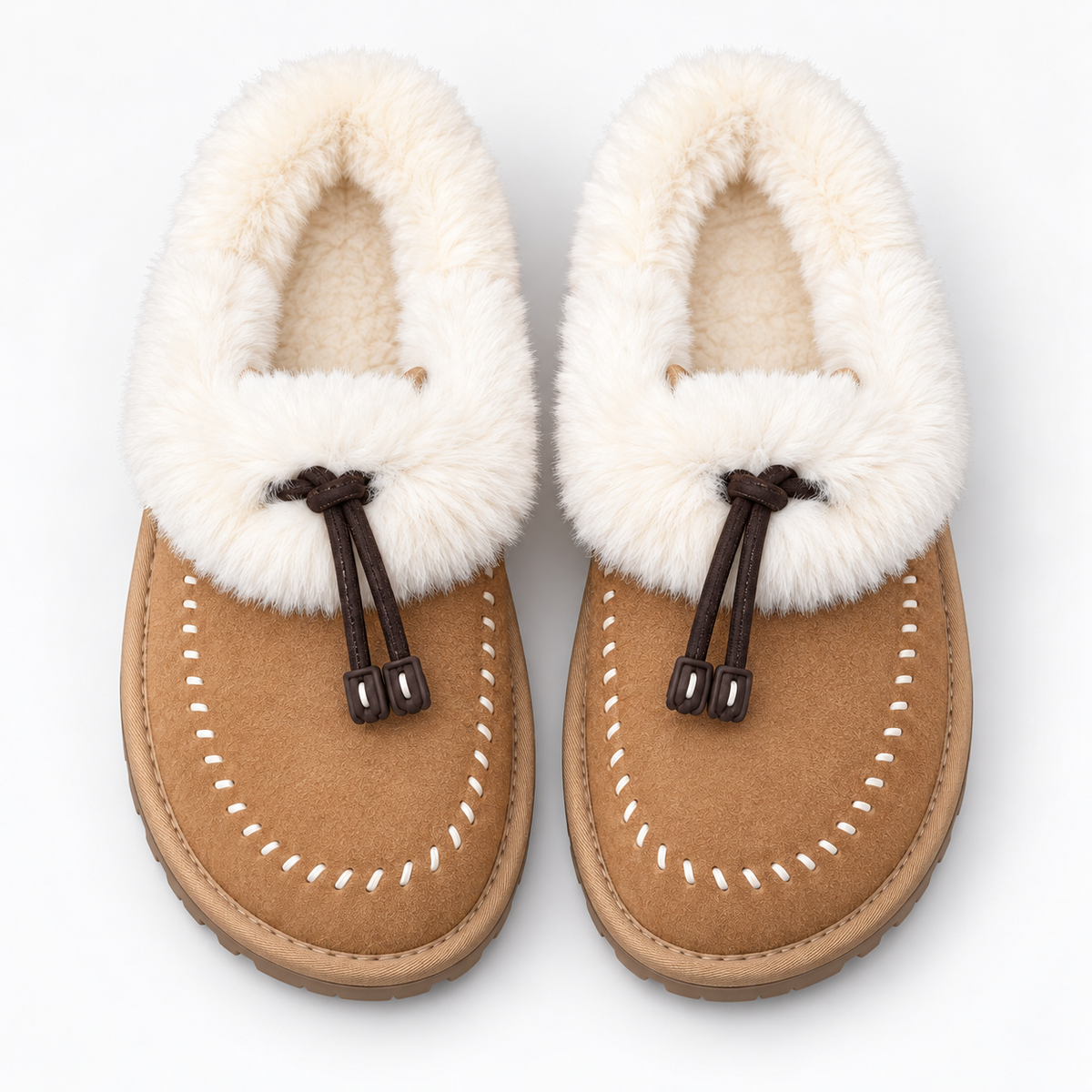 Sheepskin Wool Tassel Slippers.