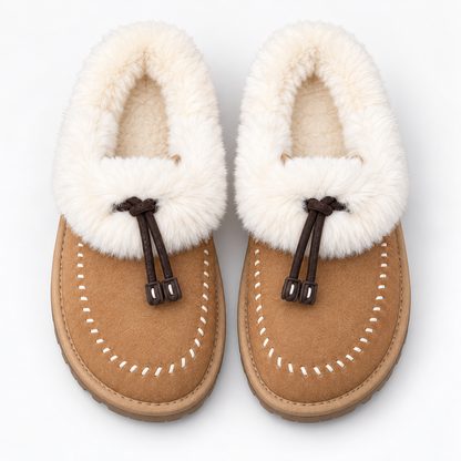 Sheepskin Wool Tassel Slippers.