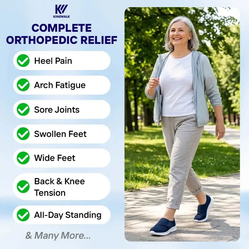 KineWalk - Comfort Orthopedic Shoes for Seniors, Edema & Diabetes
