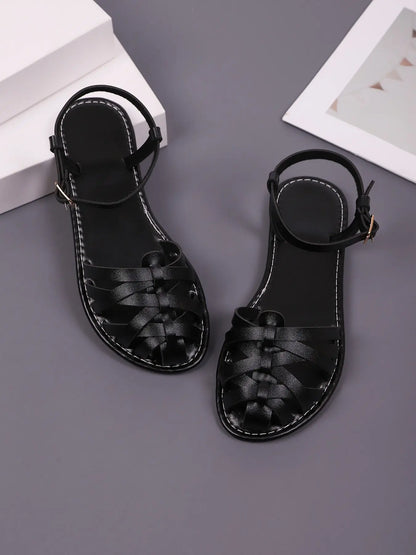 Women's Woven Faux Leather Top – Cut-Out, Breathable