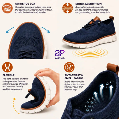 AirPlush - #1 Orthopedic Slip-On Oxfords for Seniors with Foot Pains