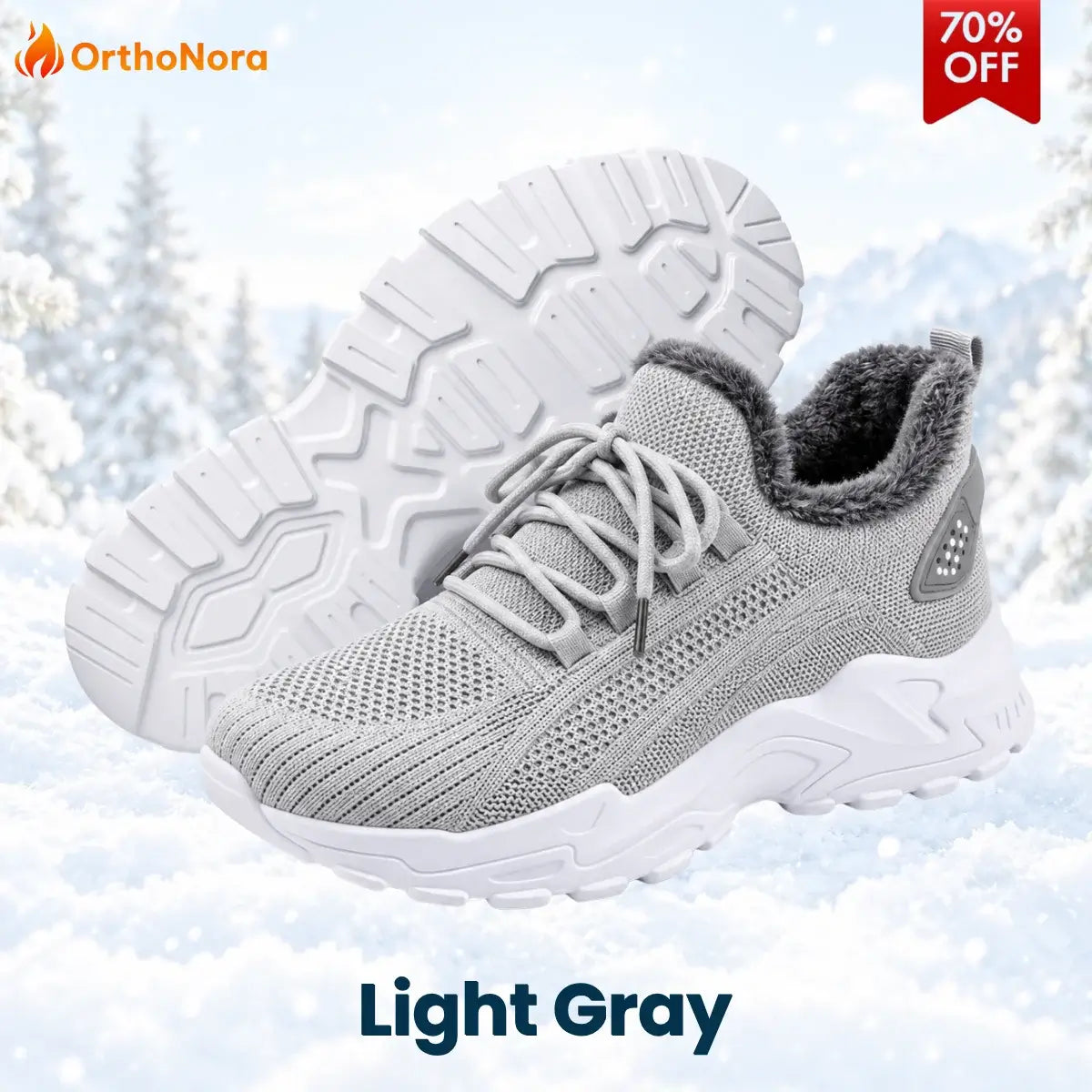 OrthoNora - Cozy Hands-Free Slip-On Orthopedic Fleece-Lined Winter Shoes