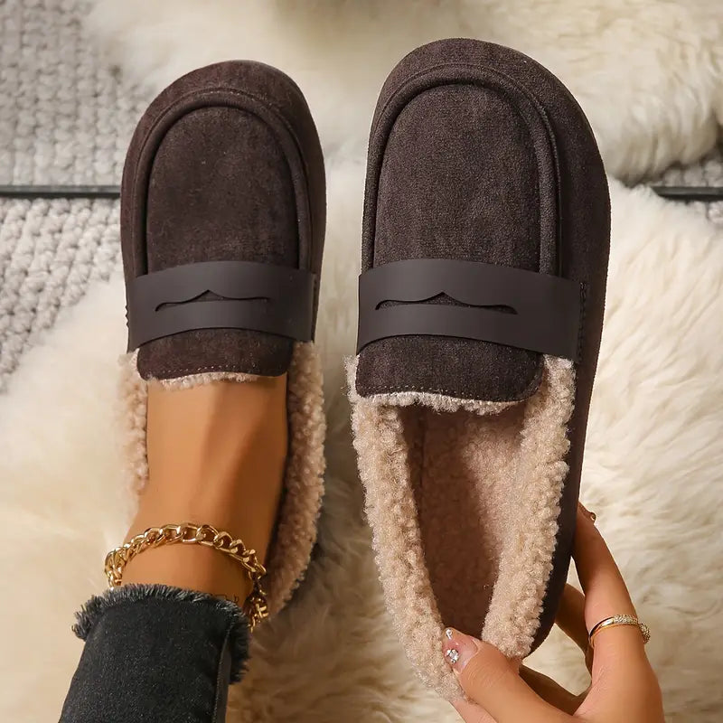 💥Hot Special Discount 60% OFF💥 Women’s Comfort Slip-On Loafers – Premium Leather, Soft Sole & Warm Cozy Feel