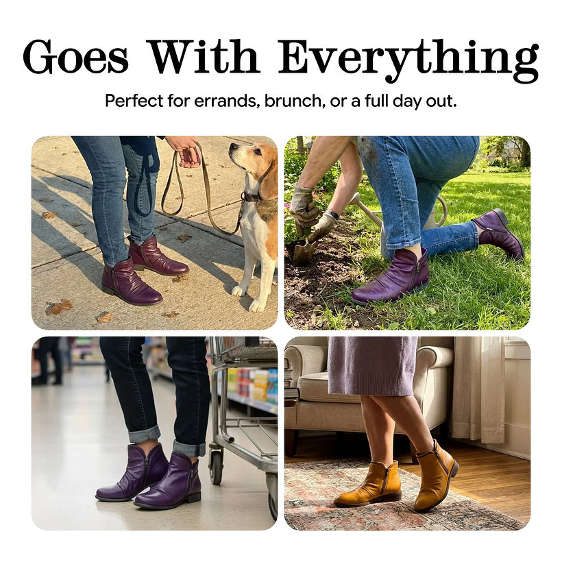 LAST DAY 50% OFF-Women'S Vintage Velcro Flat Ankle Boots