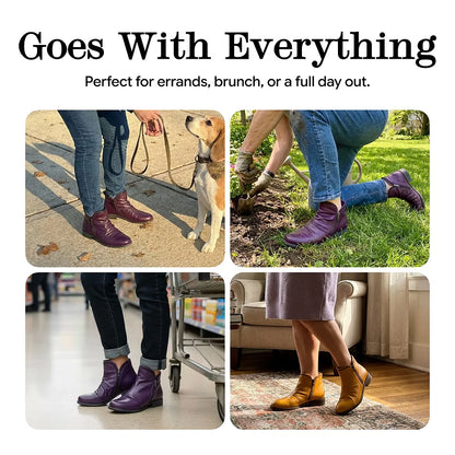 LAST DAY 50% OFF-Women'S Vintage Velcro Flat Ankle Boots
