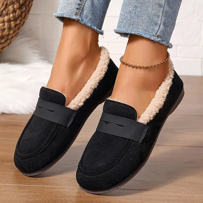 💥Hot Special Discount 60% OFF💥 Women’s Comfort Slip-On Loafers – Premium Leather, Soft Sole & Warm Cozy Feel