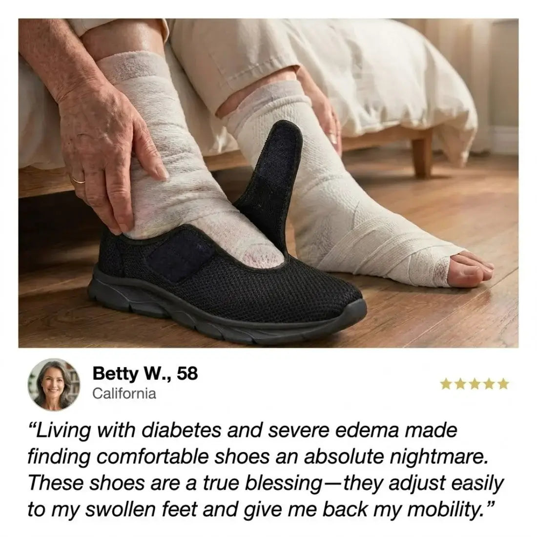 KineWalk - Comfort Orthopedic Shoes for Seniors, Edema & Diabetes