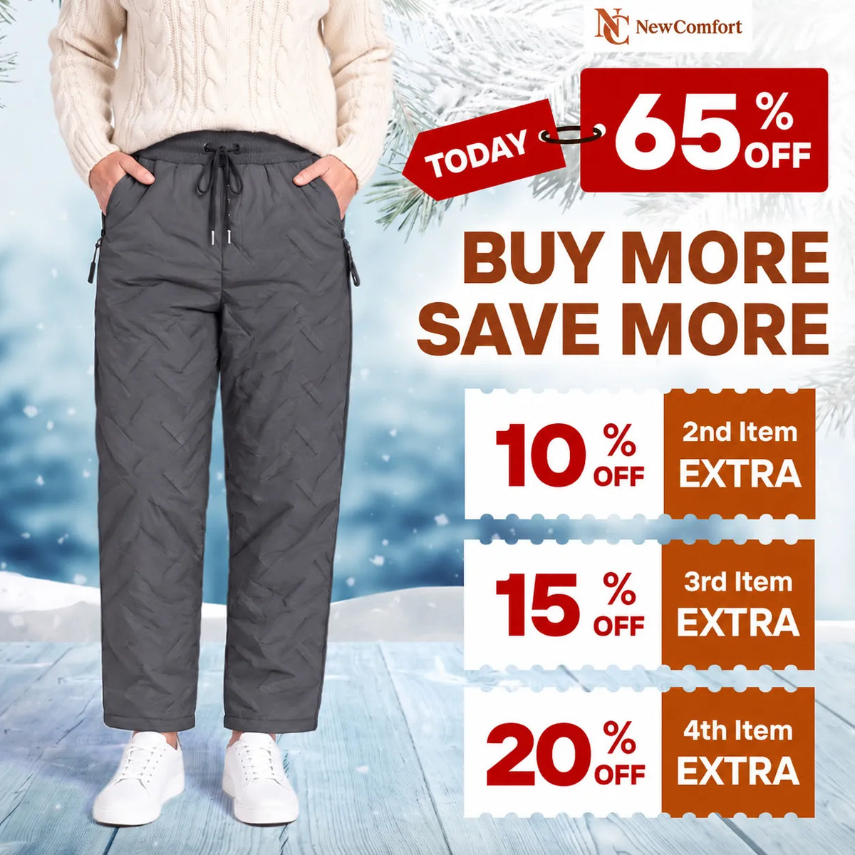 NewComfort - Fleece-Lined Waterproof Pants