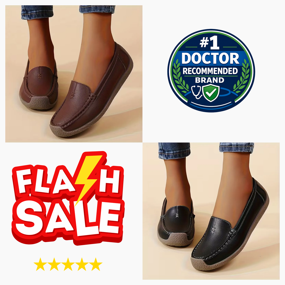 Women’s Comfort Loafers – Supportive Footbed & All-Day Comfort