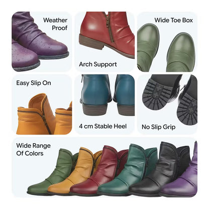 LAST DAY 50% OFF-Women'S Vintage Velcro Flat Ankle Boots