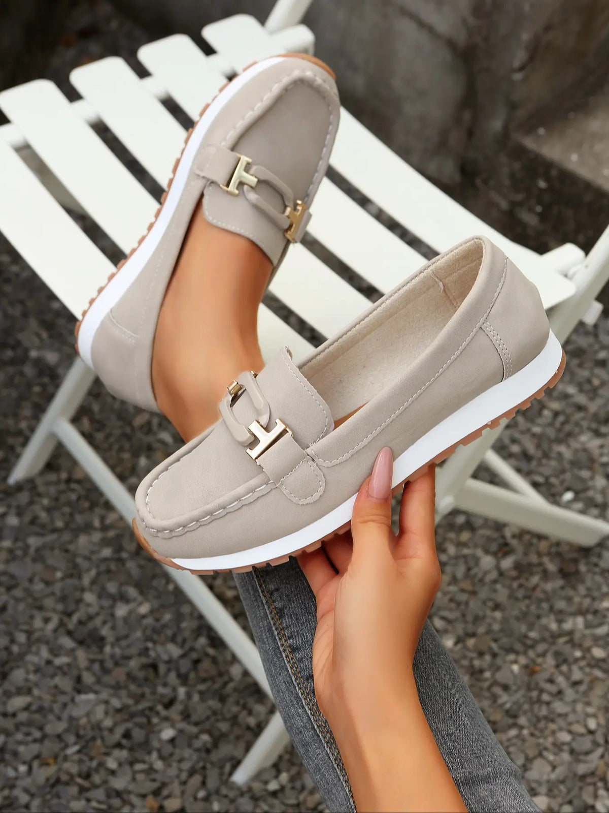 Women's Loafers – Round Toe, Slip-On, Lightweight