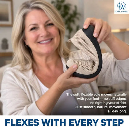 CallaWalk - Breathable Knit Mary Jane Flats – Easy Slip-On Comfort Shoes for Women