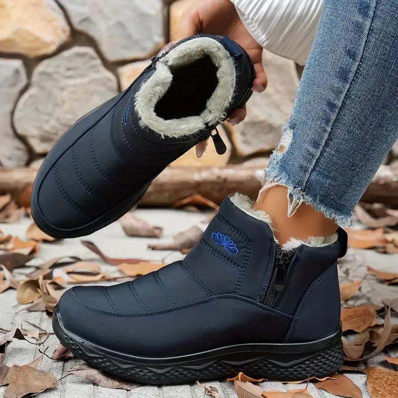 Women’s Insulated Snow Boots – Waterproof, Non-Slip & Fur Lined | Comfortable Warm Winter Shoes for Mature Women