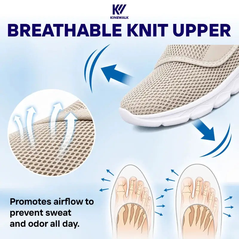 KineWalk - Comfort Orthopedic Shoes for Seniors, Edema & Diabetes