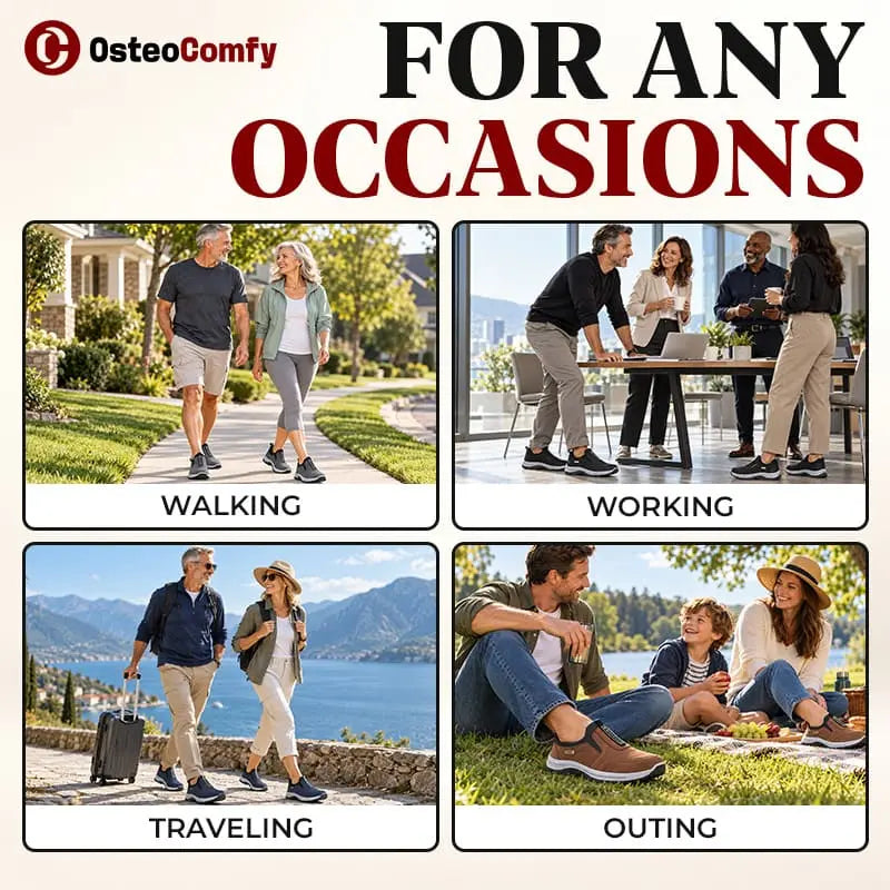 OsteoComfy - Unisex Orthopedic Slip-On Walking Shoes for Better Posture & All-Day Comfort