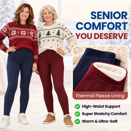 Thermal High-Waisted Lambswool Fleece Lining Cozy Comfort Leggings