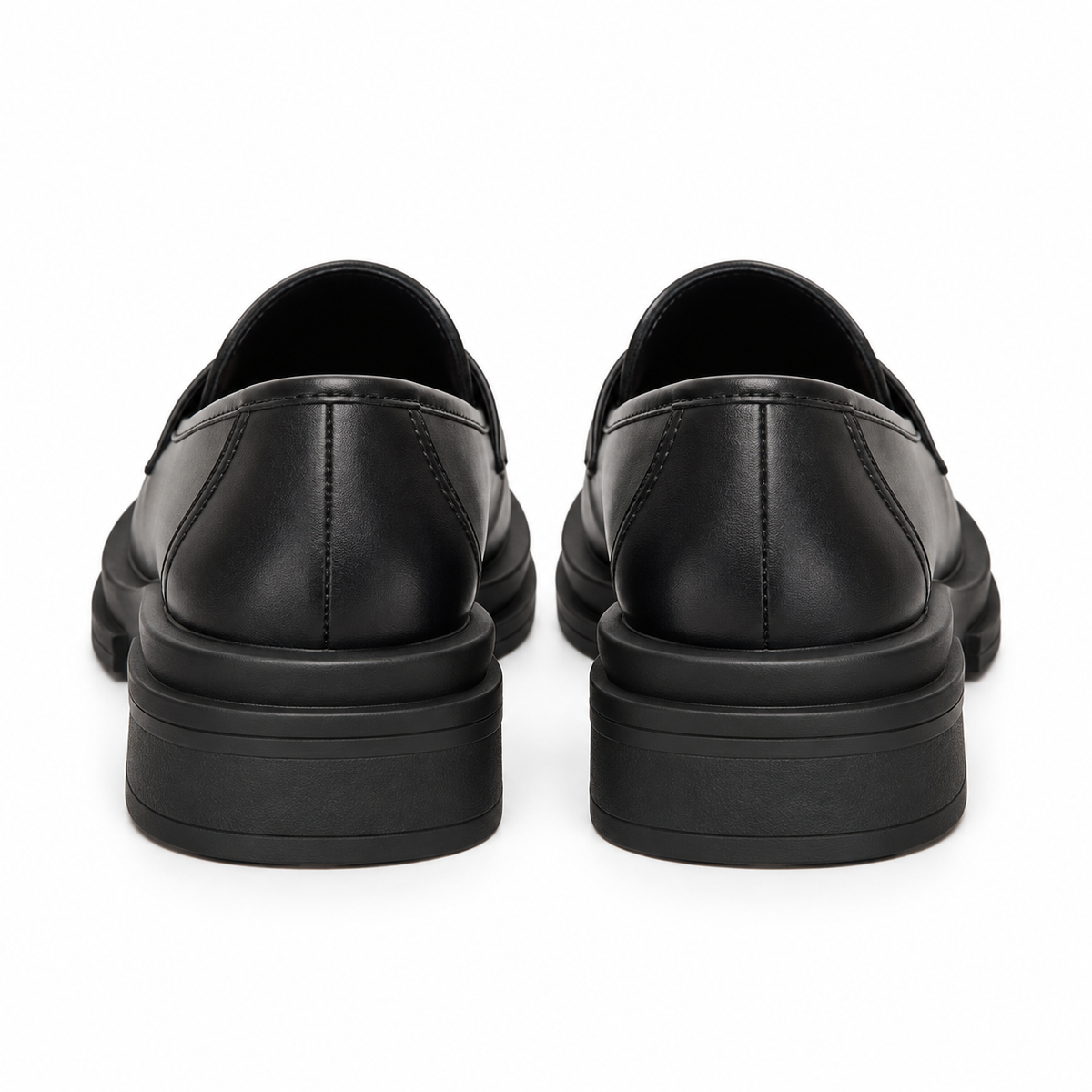Chunky Leather Platform Loafers