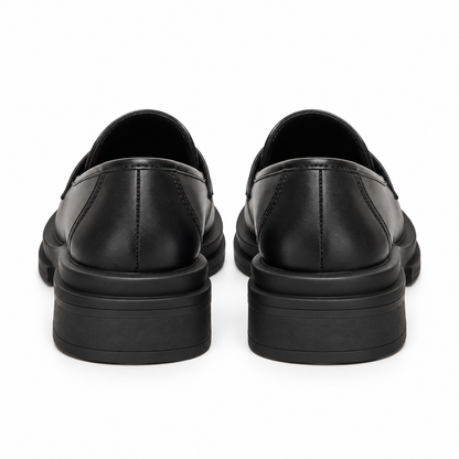 Chunky Leather Platform Loafers