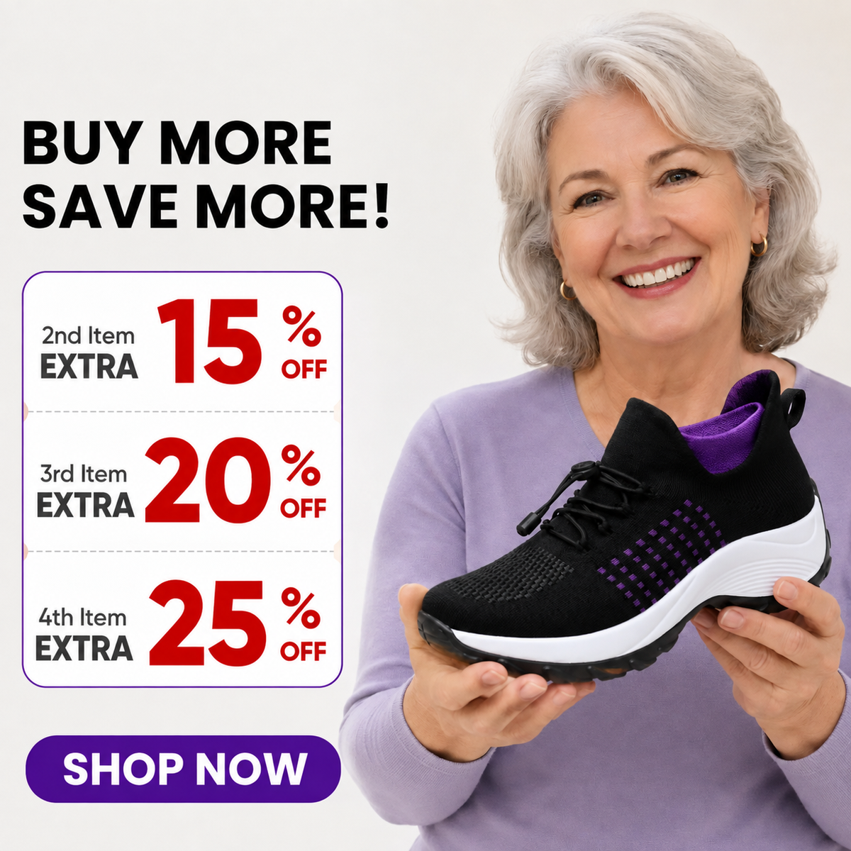 KAVEROX - Stretch Cushion Comfort & Relief All Day Walking Shoes
