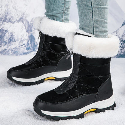 Aspen Front-Zip Quilted Boots