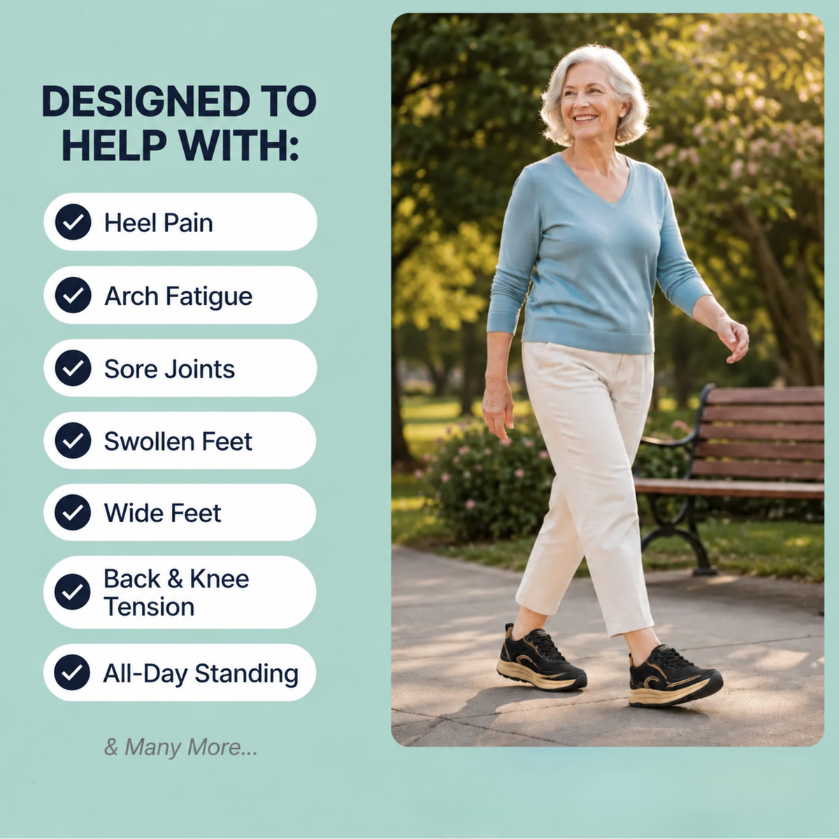 Unisex's Orthopedic Comfort Shoes for All-Day Walking, Knee & Back Pain Relief
