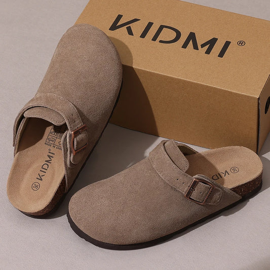 🔥 50% OFF – Women’s Genuine Suede Cork Comfort Clogs