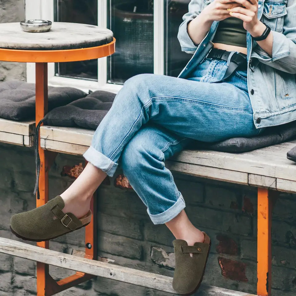 🔥 50% OFF – Unisex Genuine Suede Arch Support Clogs