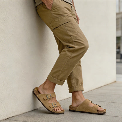🔥 50% OFF – Unisex Suede Cork Arch Support Sandals