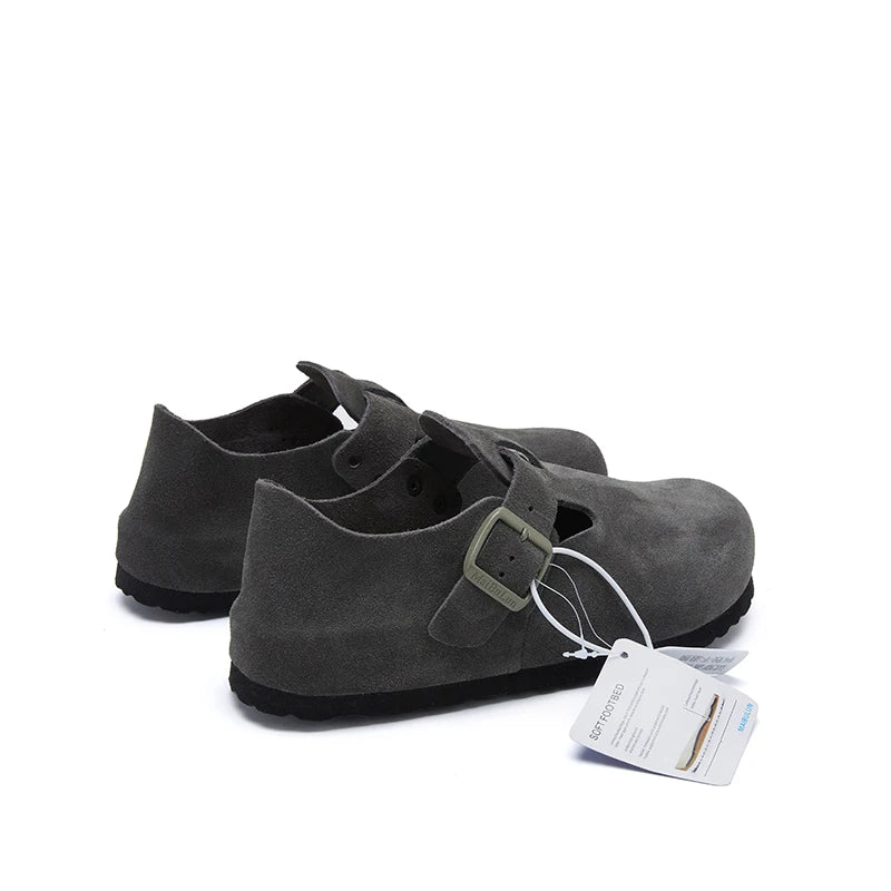 🔥 50% OFF – Women’s Genuine Leather Cork Arch Support Clogs