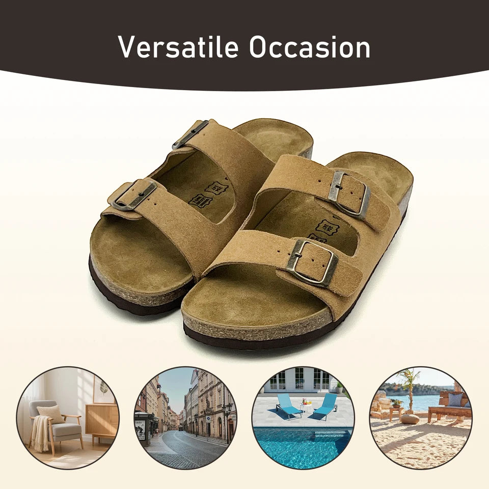 🔥 50% OFF – Unisex Suede Cork Arch Support Sandals
