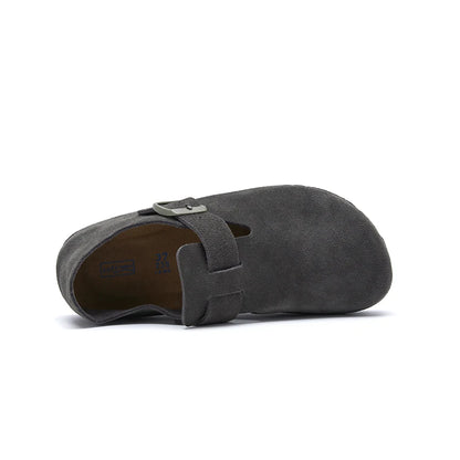 🔥 50% OFF – Women’s Genuine Leather Cork Arch Support Clogs