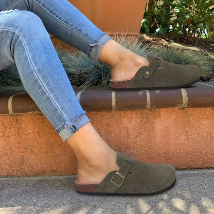 🔥 50% OFF – Unisex Genuine Suede Arch Support Clogs
