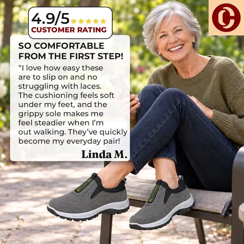 OsteoComfy - Unisex Orthopedic Slip-On Walking Shoes for Better Posture & All-Day Comfort