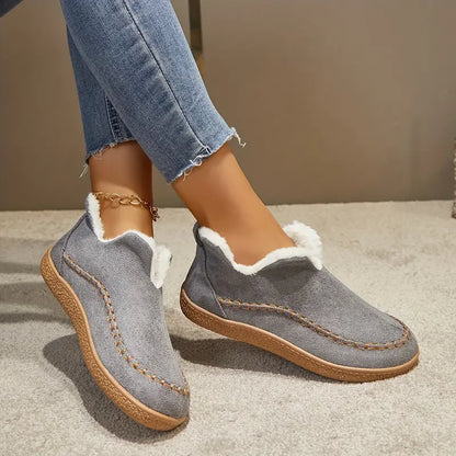 🔥LAST DAY 60% OFF🔥 Women's Cozy Fleece-Lined Slip-On Ankle Boots