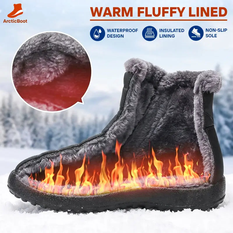 ArcticBoot - Thermal Waterproof Fleece-Lined Zip-Up Boots