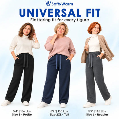 SoftyWarm - Women Cozy Fleece-Lined Relaxed Pants