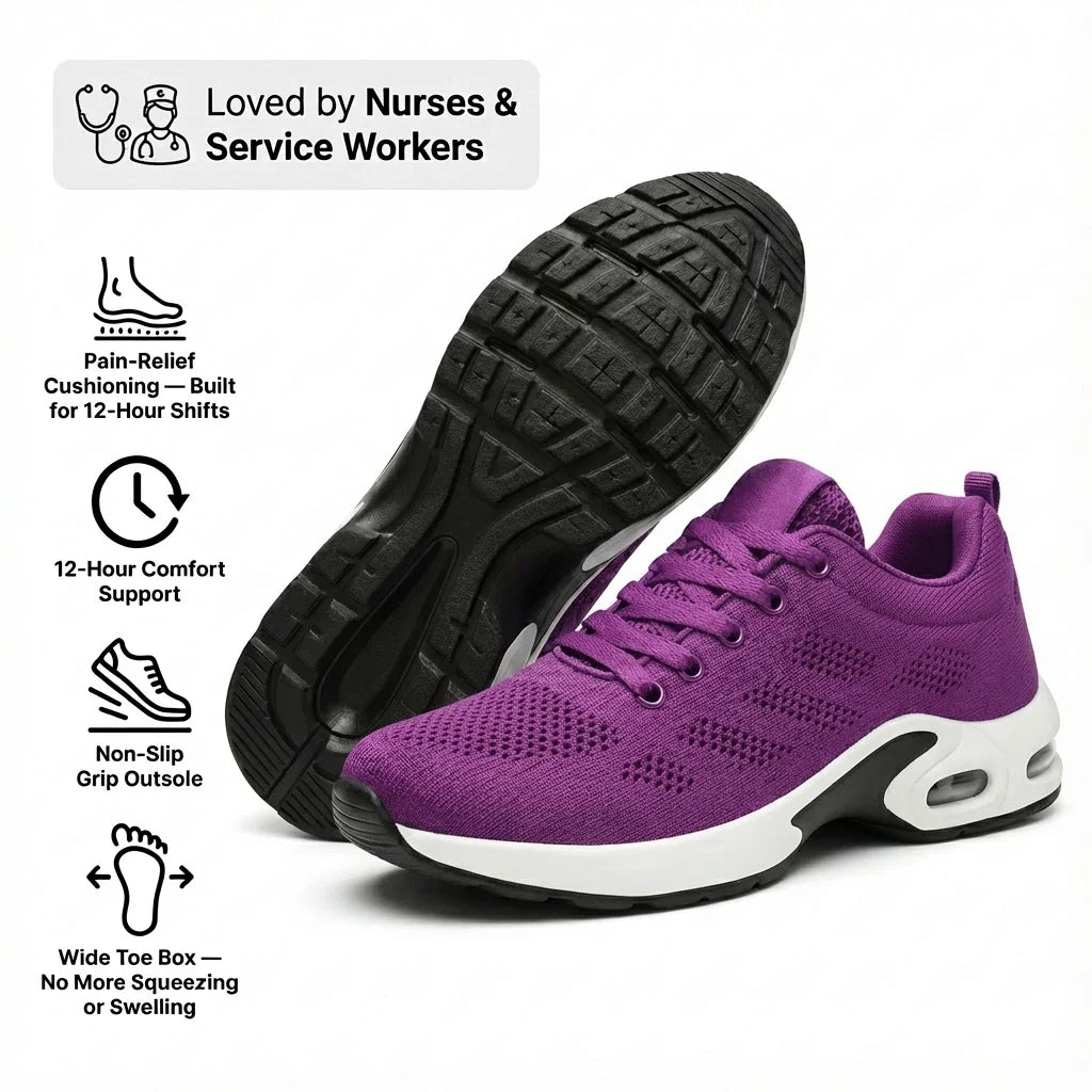 Talqimo™ Pro — 12-Hour Shift Shoes for All-Day Foot, Knee & Back Pain Relief