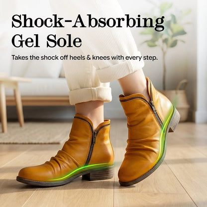 LAST DAY 50% OFF-Women'S Vintage Velcro Flat Ankle Boots