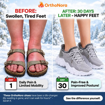 OrthoNora - Cozy Hands-Free Slip-On Orthopedic Fleece-Lined Winter Shoes