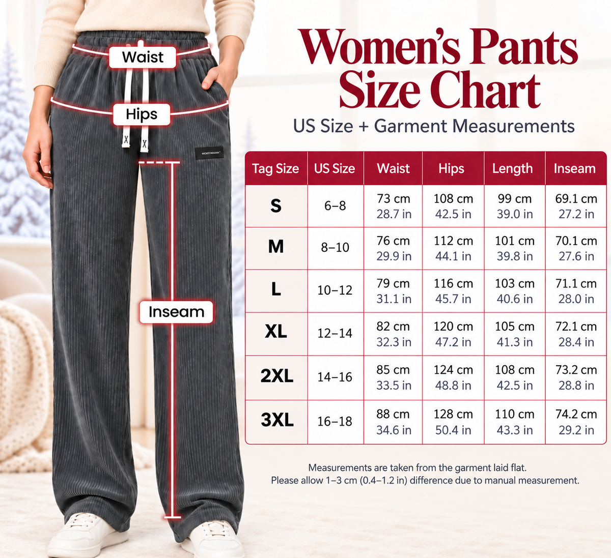 FlexaWarm - Cozy Stretch High-Waisted Corduroy Pants for Seniors