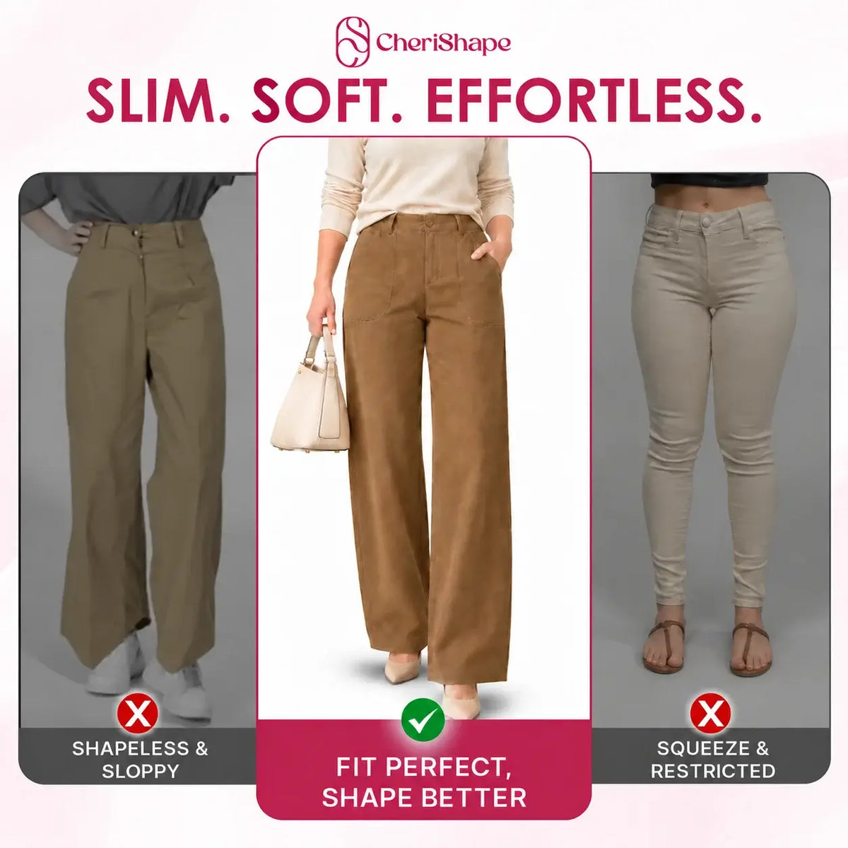 CheriShape - Lightweight Straight-Leg Comfort Pants for Seniors