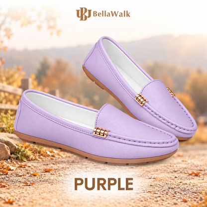 BellaWalk - Women's Comfort Soft Leather Slip-On Moccasins