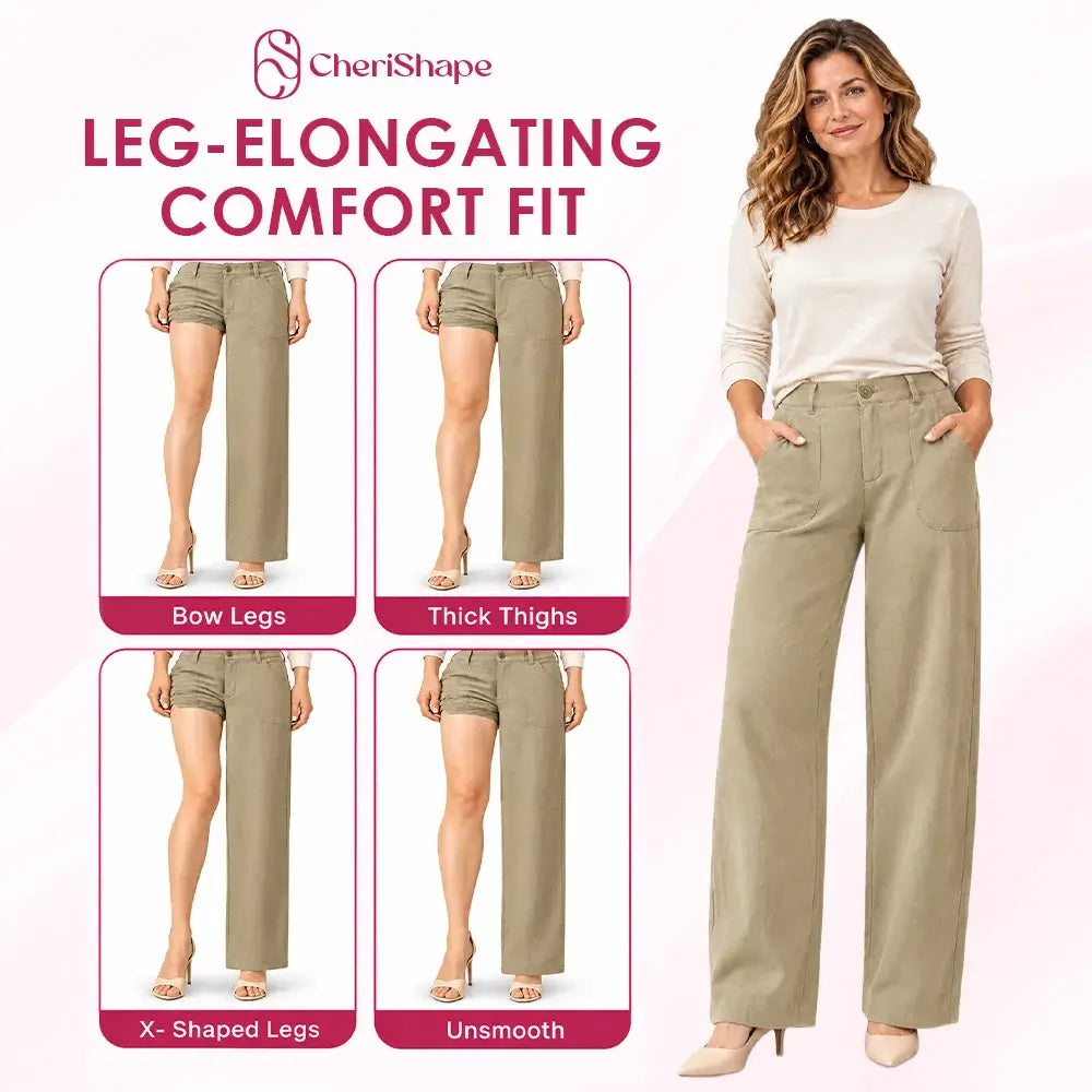CheriShape - Lightweight Straight-Leg Comfort Pants for Seniors