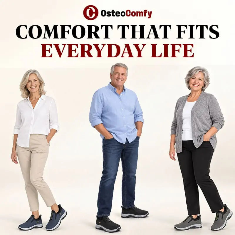 OsteoComfy - Unisex Orthopedic Slip-On Walking Shoes for Better Posture & All-Day Comfort