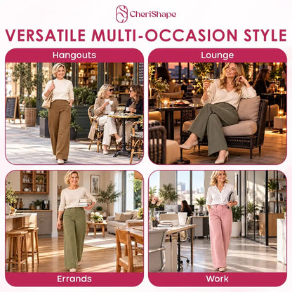 CheriShape - Lightweight Straight-Leg Comfort Pants for Seniors