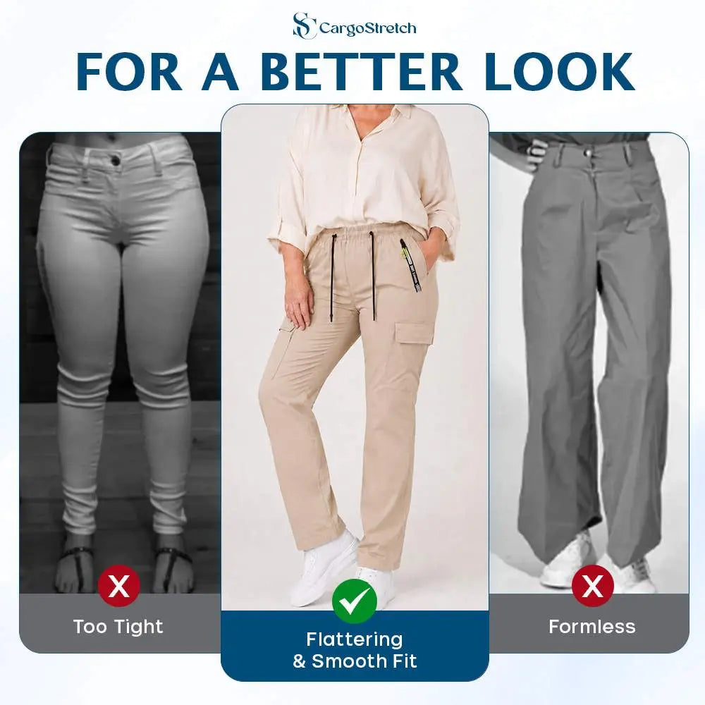 CargoStretch - Women's Stretch Multi-Pocket Cargo Pants