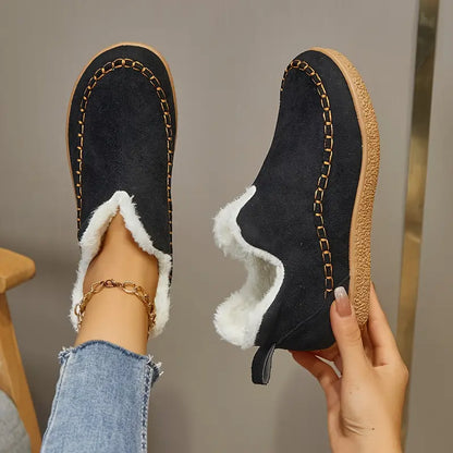 🔥LAST DAY 60% OFF🔥 Women's Cozy Fleece-Lined Slip-On Ankle Boots