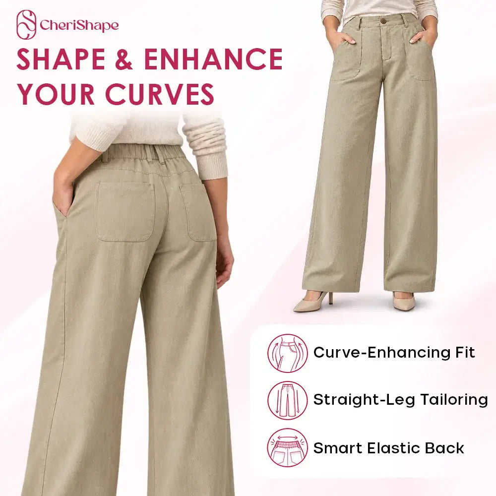 CheriShape - Lightweight Straight-Leg Comfort Pants for Seniors