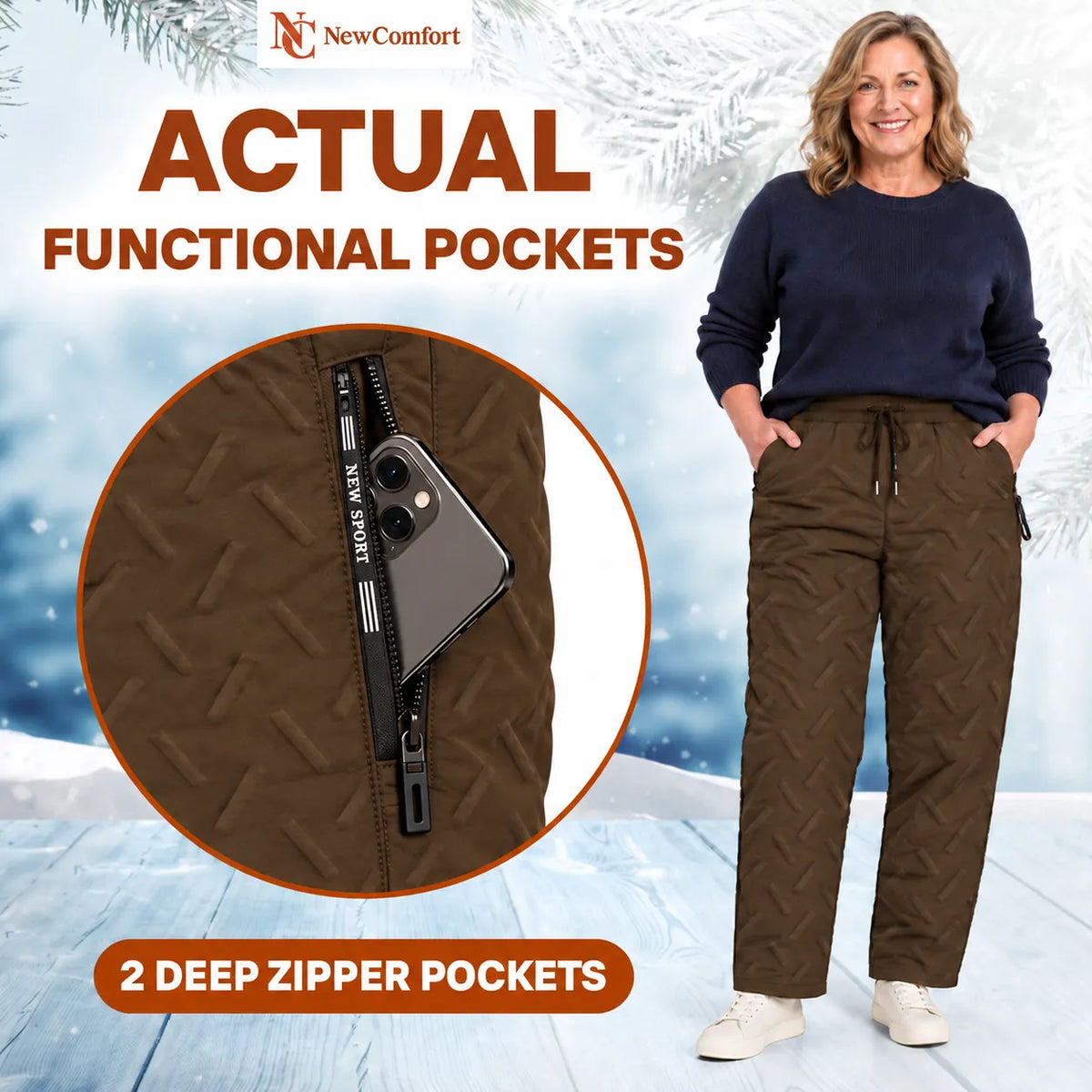 NewComfort - Fleece-Lined Waterproof Pants