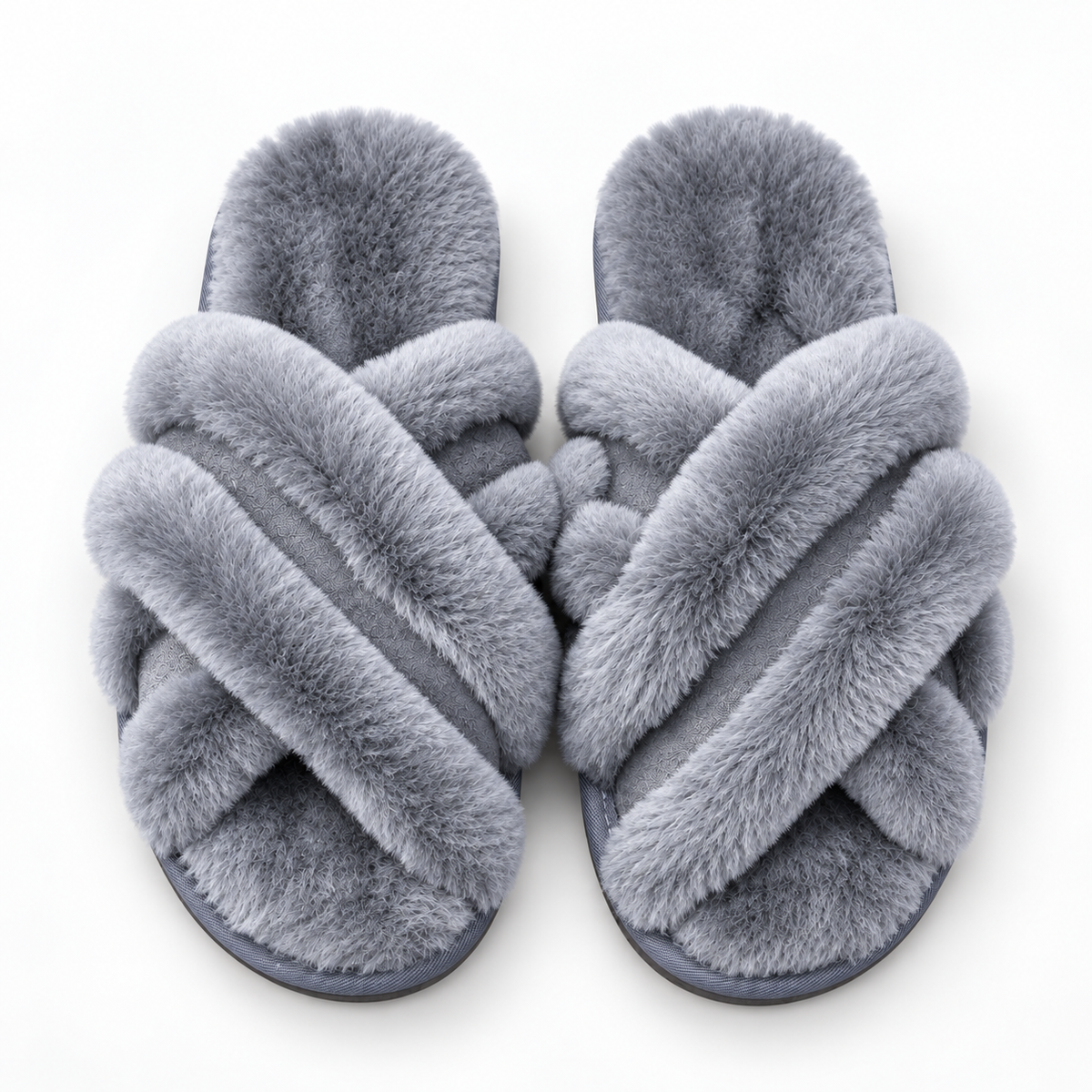 Cozy Wool Criss-Cross Slippers